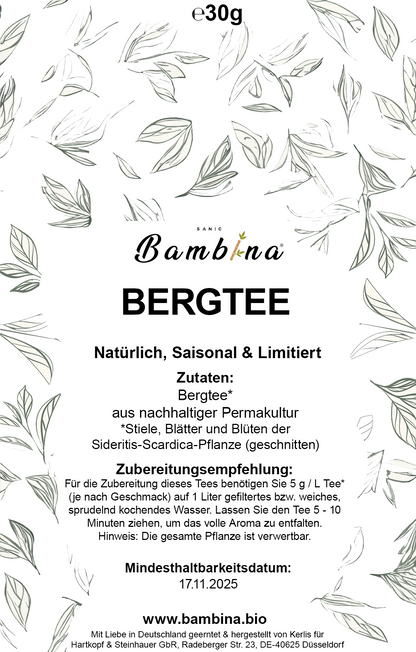 Bergtee (Limitiert aus deutscher Permakultur-Landwirtschaft, geschnitten)